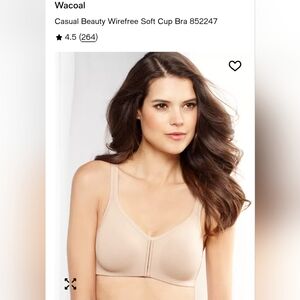 Wacoal 852247 Tan 40D Wireless Bra Soft Comfort